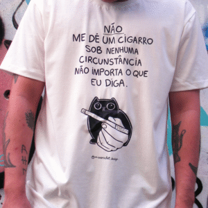camiseta gatinho fumante