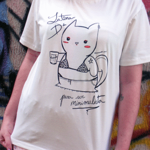 camiseta gatinha latina